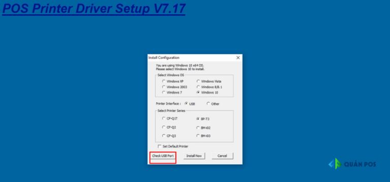 Download Xprinter driver setup v7.77 cho máy in hóa đơn Xprinter - Quản POS